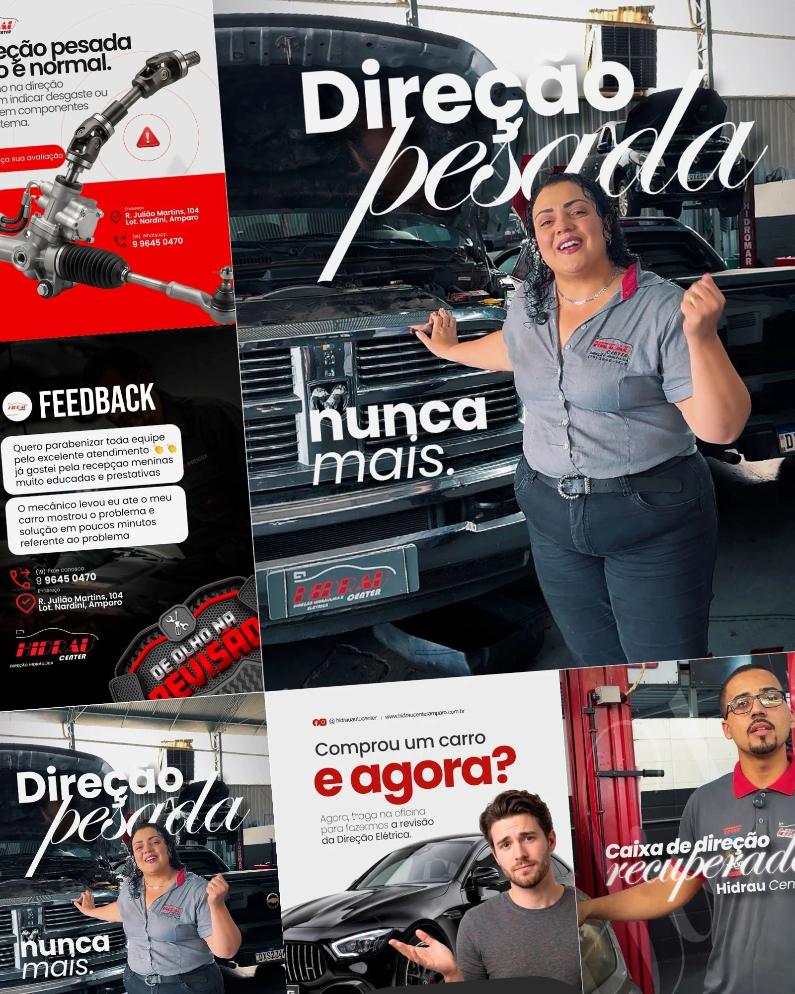 Capa original de social media para oficina automotiva