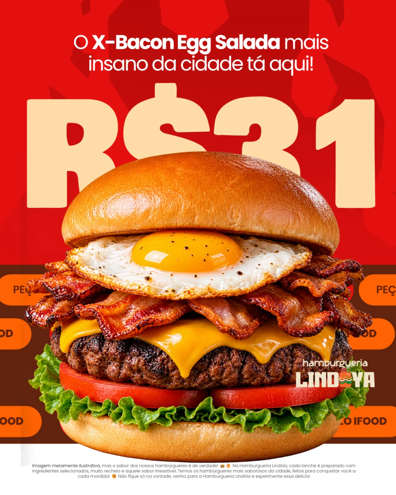 Peça 4 de social media para hamburgueria — outubro de 2026