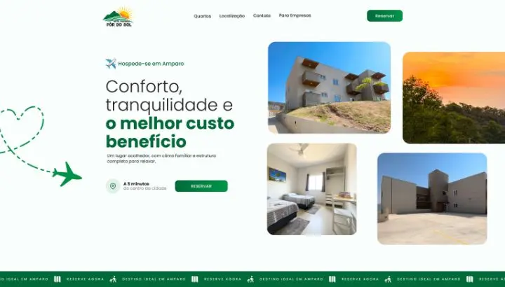 criacao de sites hotel pousada por do sol